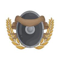 illustration of Heroic Shield and Ribbon vector