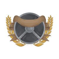 Shield with Decorative Ribbon illustration vector