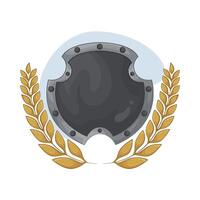 illustration of Shield with Laurel Wreath vector