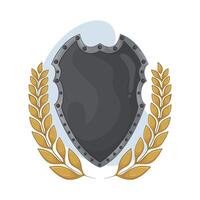 illustration of Laurel Wreath and Shield vector