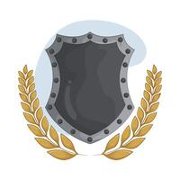 Laurel Wreath and Shield illustration vector