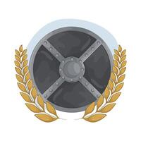 illustration of Courageous Shield and Laurel vector