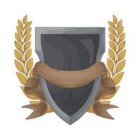 illustration of Shield with Decorative Ribbon vector