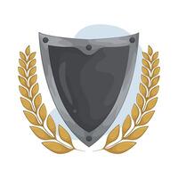 illustration of Laurel and Shield Design vector