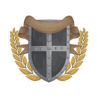 Shield with Decorative Ribbon vector
