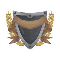 Ribbon Adorning the Shield vector
