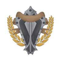 illustration of Shielded with Ribbon Banner vector