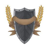 Shielded with Ribbon Banner vector