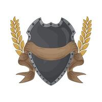 Ribbon and Shield Emblem illustration vector