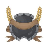 illustration of Elegant Shield and Ribbon vector