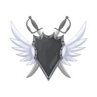 shield and crossed sword vector