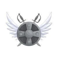 illustration of Ancient Shield and Sword vector