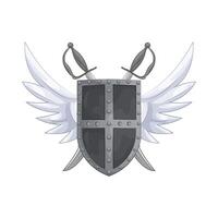 Ancient Shield and Sword vector