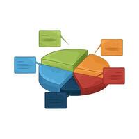 illustration of Pie Chart Full of Information vector