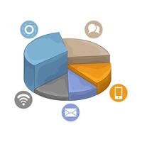 Pie Chart Presents Graphics vector