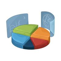 Interesting Statistical Pie Chart vector