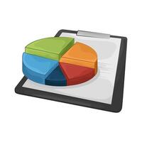 illustration of Pie Chart with Colors vector
