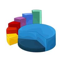 Pie Chart with Colors vector
