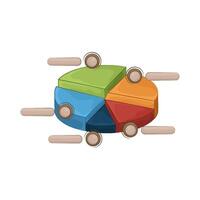 Pie Chart Information Distribution illustration vector
