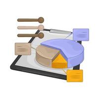 illustration of Pie Chart Information Distribution vector