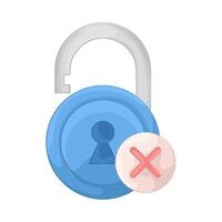 illustration of open lock vector