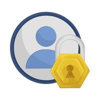 illustration of user lock vector