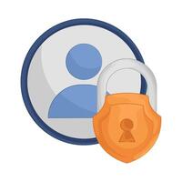 illustration of lock user vector