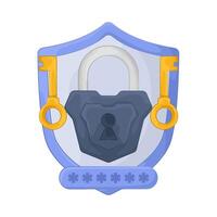 Secure Password Lock illustration vector