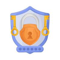 illustration of Secure Password Lock vector