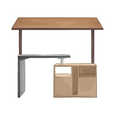 illustration of wooden bar counter