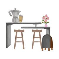 Bar Chairs and Tables vector