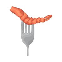 Fresh Shrimp on the Fork vector