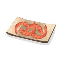 illustration of Authentic Flavored Fried Shrimp vector
