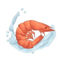 Fresh Shrimp from the Sea vector