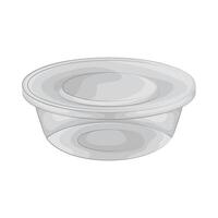 Minimalist Transparent Food Container vector