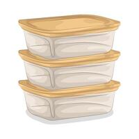 Neatly Arranged Food Containers illustration vector