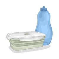 illustration of Set of Containers and Bottles vector