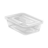 illustration of Minimalist Transparent Food Container vector