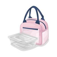 Minimalist Transparent Food Container illustration vector