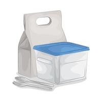 Food Containers with Tight Lids vector