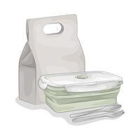 illustration of Food Containers with Tight Lids vector