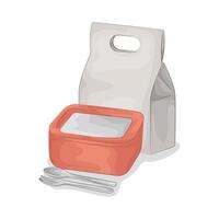 Modern Minimalist Lunch Box vector