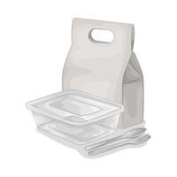 Practical Transparent Food Containers illustration vector