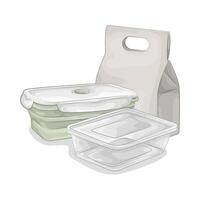 Food Container with Minimalist Design vector