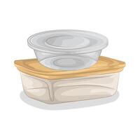 Food Containers with Lids vector