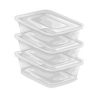 illustration of Neatly Arranged Food Containers vector