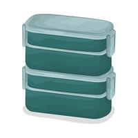 Neatly Arranged Food Containers vector
