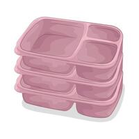 Neat Stack of Food Containers illustration vector