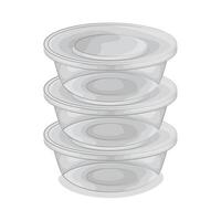 Neat Stack of Food Containers vector