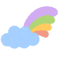 Cloud and rainbow png